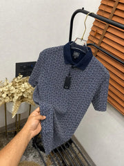 Arman_i E-Xchange All Over Monogr_am Printed Imported Premium Polo T-shirt (DN 524)