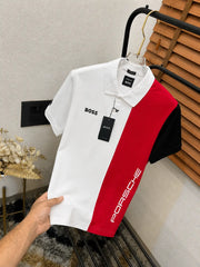 Bos_s x Porsche Bio Washed Imported Classic Polo T-shirt (DN 645)