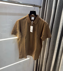 Zar a Brown Imported Knitted Polo T-Shirt With Box