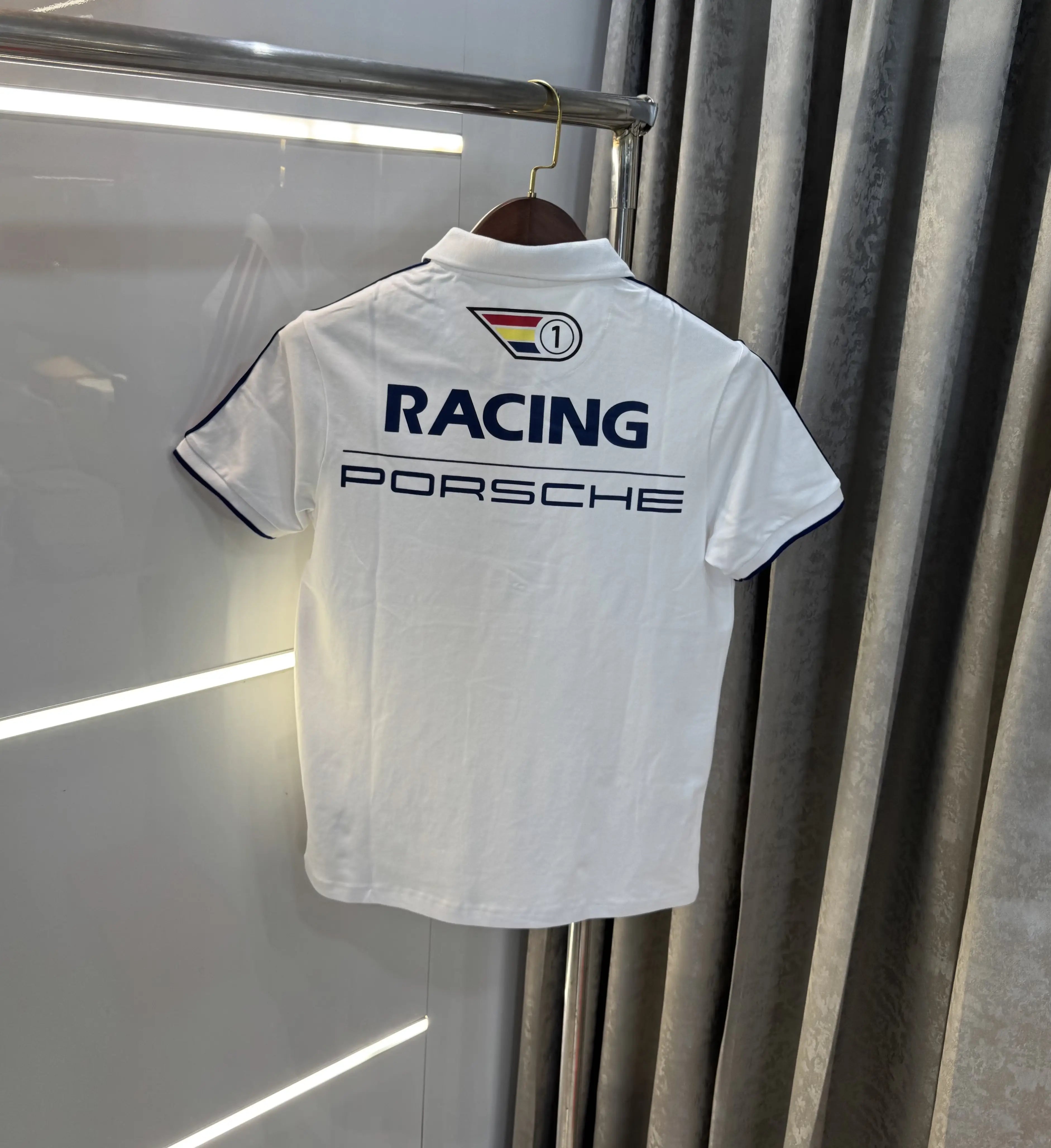 Hugo  Bos s X Porsche White Logo Work Premium Polo T-shirt