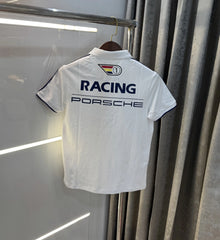 Hugo  Bos s X Porsche White Logo Work Premium Polo T-shirt