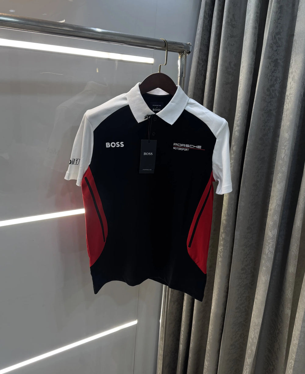 Hug o Boss Porsch e Black Premium Polo T-shirt