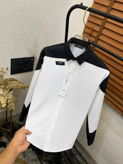 Balmai_n Very Premium Black White Designer Partywear Shirt (DN 608)