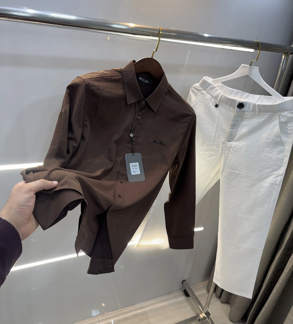 Loro Piana Brown White Italian Imported Combo