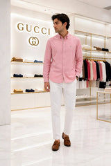 Gucc i Pink White Italian Imported Combo
