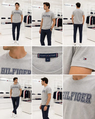 Tommy Hilfige r Grey Embroidery Logo Premium T-Shirt