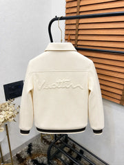 Loui_s Vuitton Imported Exclusive Woollen & Leather Varsity Jacket DN 612