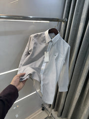 Lacost e Brown Embroidery Logo Premium Oxford Shirt