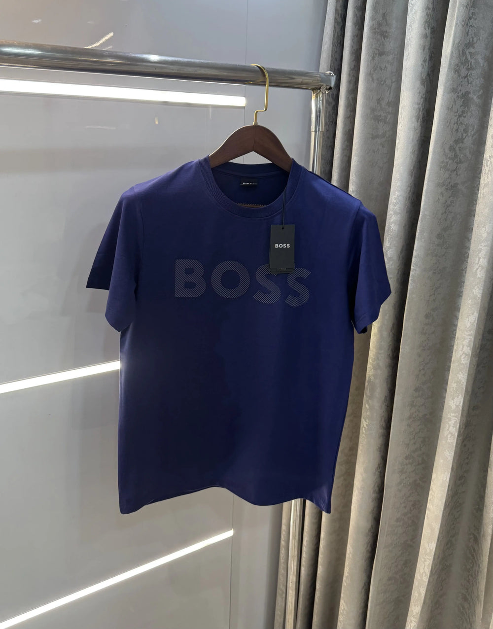 Hugo Bos s Blue Embroidery Logo Premium T-Shirt