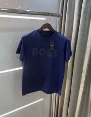 Hugo Bos s Blue Embroidery Logo Premium T-Shirt