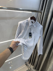 Hugo Boss Purple linen Stripes Premium Shirt