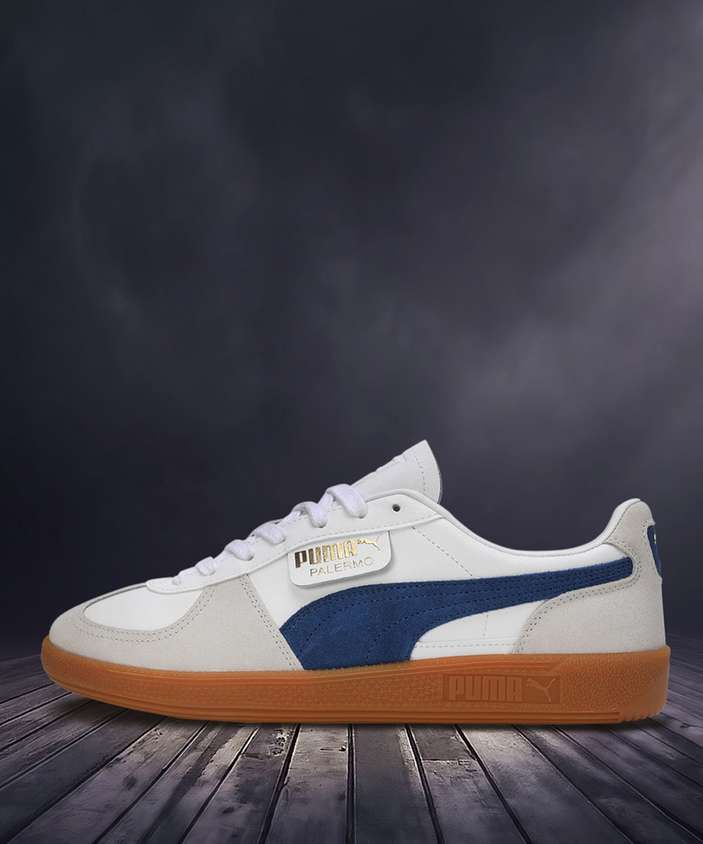 Puma palermo vapor  "WHITE/NAVY"