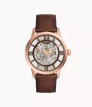 FOSSIL TOWNSMAN AUTOMATIC BROWN LEATHER WATCH