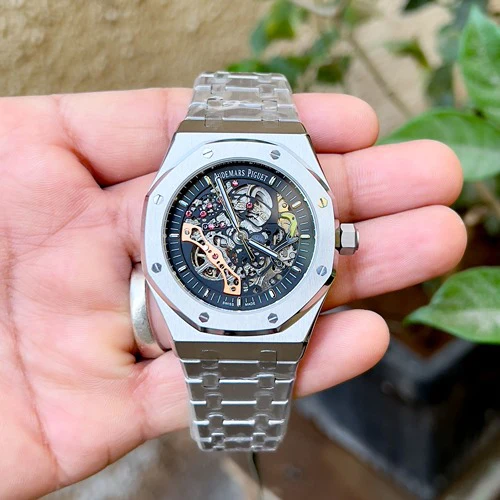 Audemars Piguet Royal Oak Double Balance Wheel Open worked Stainless steel Skeleton Dial Automatic Mens Watch - Image 3