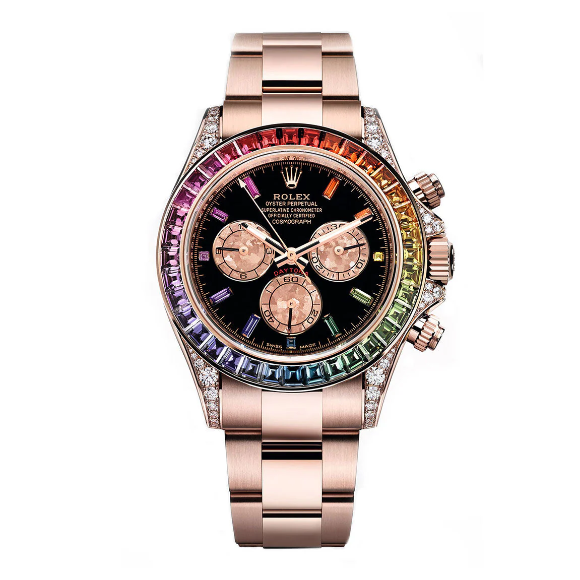rolex rainbow daytona rose gold