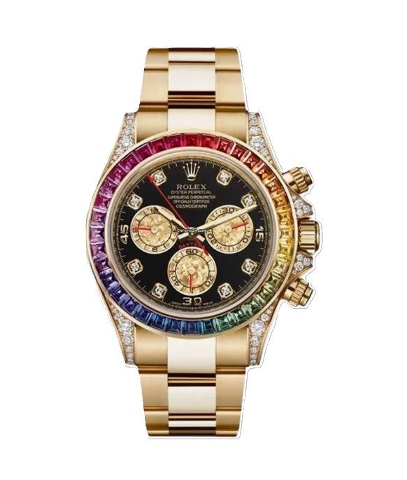 rolex rainbow daytona gold