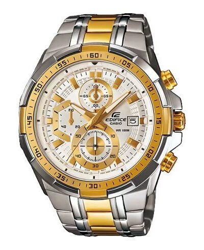 Edifice Silver Gold White Metal Watch