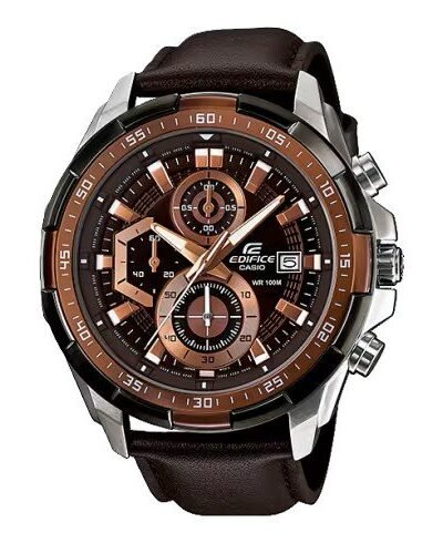 Edifice Brown Leather Watch