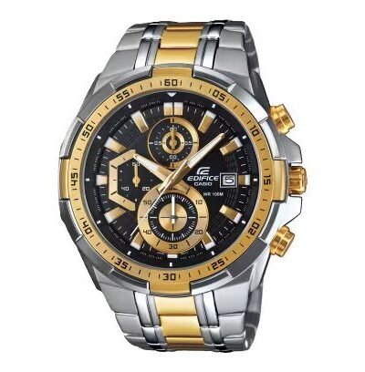 Edifice Silver Gold Black Metal Watch
