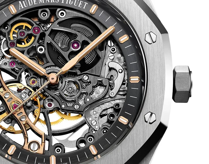 Audemars Piguet Royal Oak Double Balance Wheel Open worked Stainless steel Skeleton Dial Automatic Mens Watch - Image 5