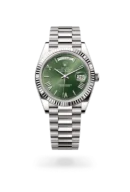 Rolex Day-Date 40 Oyster, 40 mm, white gold Green