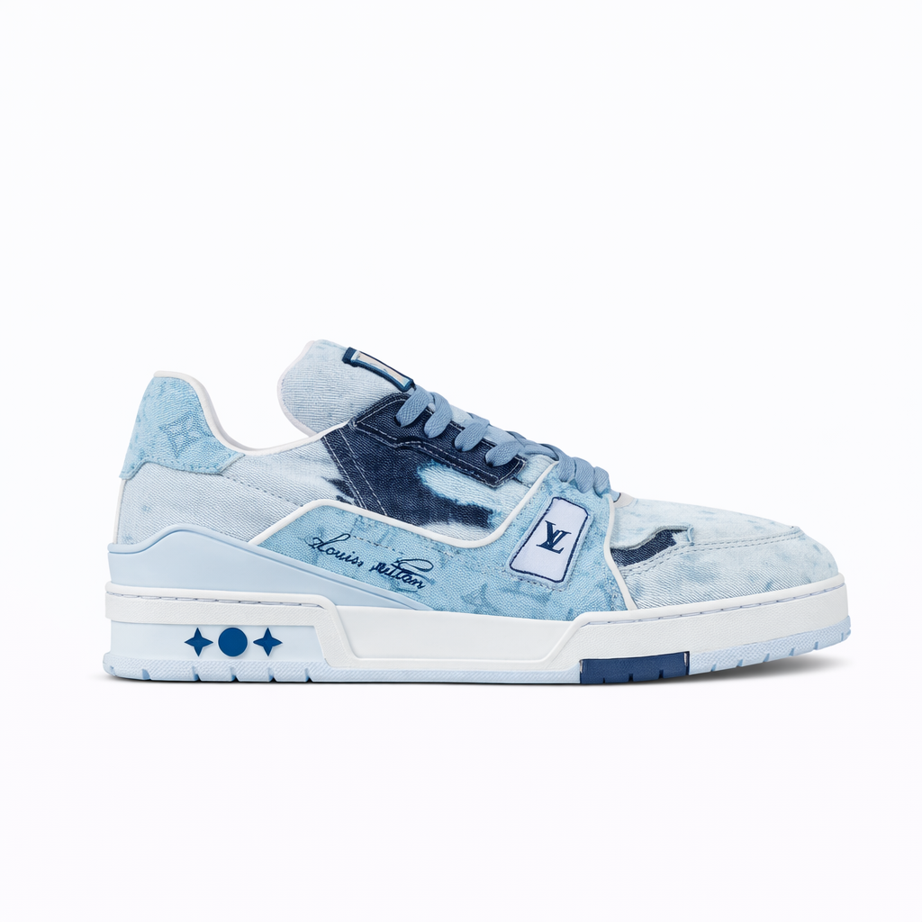 Louis Vuitton Trainer with navy denim TOP BATCH UA